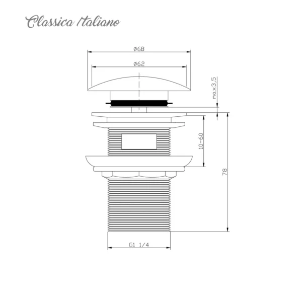 ITL-035-sketch-2 afur pop-up overflow stainles sketch