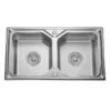 RKS-8050-RKS-8350 RINOKS RKS-8050 Kitchen Sink 2 Bowl 80cm Stainless Steel Premium