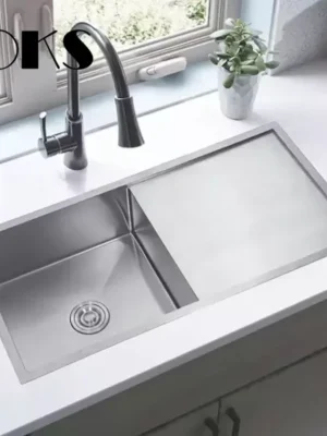 SBF-10050-RINOKS-bcp-wastafel-cuci-piring-gs1 RINOKS SBF‑10050 Kitchen Sink Stainless Steel 100×50 cm