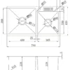RINOKS Kitchen Sink DB-7843 tempat pisau tirisan keranjang