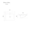 Wastafel tanam keramik Gabriel - 610 x 470 x 170mm sketch