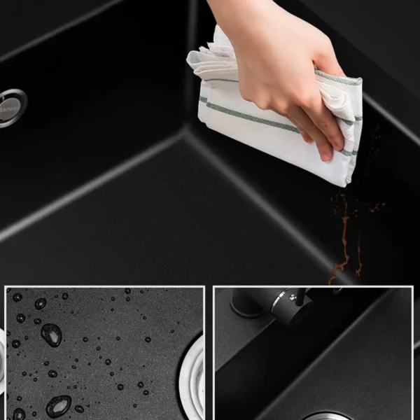 Granit kitchen sink hitam RINOKS 6842