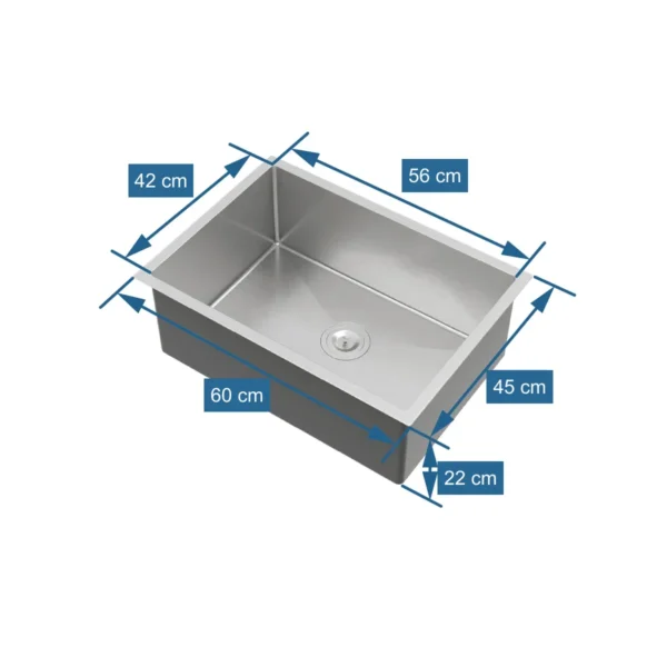 sb-6045-RINOKS-undermount-kitchen-sink-sketch Bak cuci piring RINOKS 60x45 single bowl stainless steel premium sketch