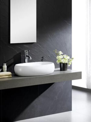 Classica Italiano Wastafel kamar mandi modern + cermin + keran + afur