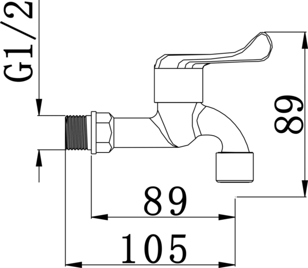 30036-sketch-e1704761172256.png Kran Air Kran tembok basin bibcock Serba Guna ABS Putih kualitas satu