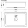 4835-sketch.png Termurah Bak cuci piring stainles 50x40 bonus afur + siphon
