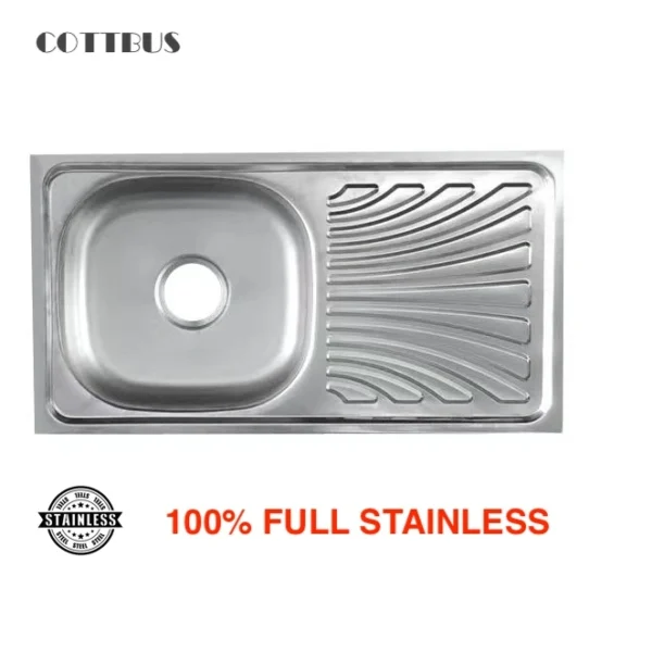 7540-9643-new copy Wastafel cuci piring set COTTBUS full stainles kitchen sink anti karat
