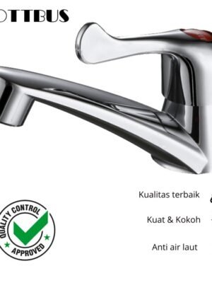 Keran wastafel tanam ABS 30051 finishing Chrome + saringan