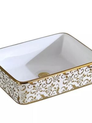 9d8f92b9-ce3f-4d9b-9016-ed238de2204d.jpg Wastafel cuci tangan keramik fleur de lis desain ornamen dan lis emas