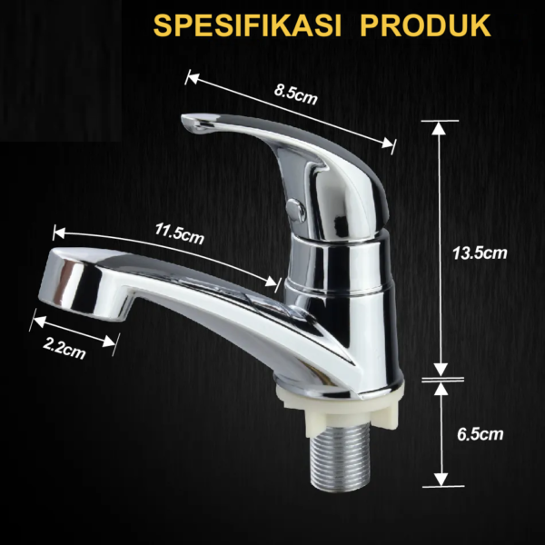 CBF-30049-specifications.png Kran Air Kran wastafel keran cuci piring basin Serba Guna ABS Chrome