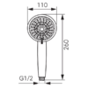 Classica Italiano Super hand shower mandi ABS hemat air bonus selang
