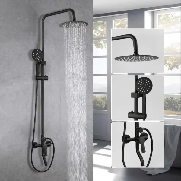 OASENSE CS-710 Tiang Shower Kuningan Panas Dingin Set - Rain Shower Anti Bocor Aksesoris Kamar Mandi