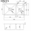 Bak cuci piring RINOKS Kitchen Sink mewah minimalis hitam nano black