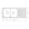 DS-12050A-wastafel-cuci-piring-RENO-sketch-e1677048468276.jpg Bak Cuci piring stainles 2 lubang dengan sayap