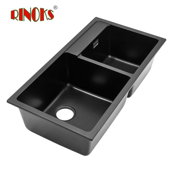 GDB-8246-RINOKS-wastafel-dapur-granite-5.png RINOKS Granite kitchen sink wastafel cuci piring granit double bowl 8246