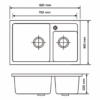 GDB-8246-sketch.png RINOKS Granite kitchen sink wastafel cuci piring granit double bowl 8246