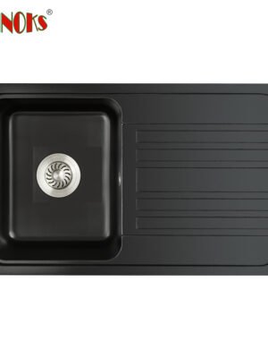 Wastafel granit RINOKS Granite kitchen sink single bowl drainboard