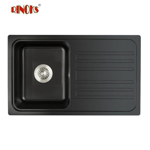 GSBF-7646-RINOKS-wastafel-dapur-granite-1-jpg.jpeg Wastafel granit RINOKS Granite kitchen sink single bowl drainboard
