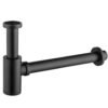 Pipa siphon selang Bottle Trap pembuang wastafel stainles finishing hitam
