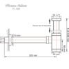 Pipa siphon selang Bottle Trap pembuang wastafel stainles finishing hitam