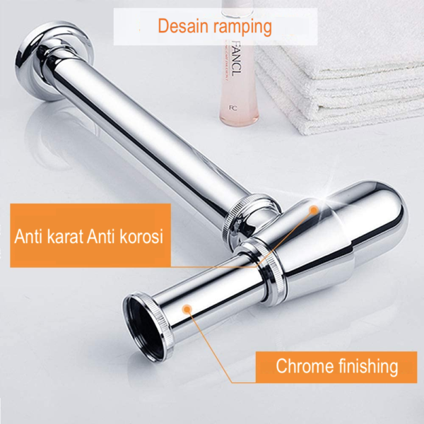 ITL-056-classica-italiano.png Pipa siphon selang Bottle Trap pembuang wastafel stainles Chrome