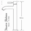 Classica Italiano Keran stainles wastafel model bambu anti karat ITL-7056 sketch