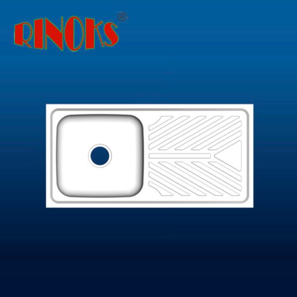 Kitchen sink dapur RINOKS wastafel cuci piring 1 lubang sayap stainles 100cm anti karat anti korosi