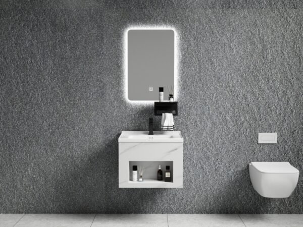 MITILINI-WH-50-kabinet-wastafel-stainless-steel-50cm-marble-white.jpg Wastafel kabinet stainles MITILINI-WH Classica Italiano + cermin LED