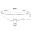 P-9-sketch.png Classica Italiano Wastafel Kaca Bulat hitam modern anti noda