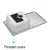 Kitchen sink dapur RINOKS wastafel cuci piring 1 lubang sayap stainles 100cm anti karat anti korosi