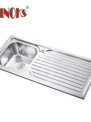 Wastafel cuci piring RINOKS 1 lubang sayap kithcen sink stainles tebal anti karat 120cm