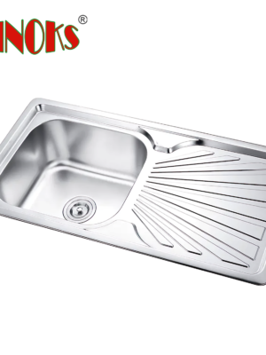 Kitchen sink RINOKS 1 lubang sayap kithcen sink stainles tebal anti karat 100cm