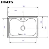 Kitchen Sink RINOKS RKS-635 bentuk khusus sketch