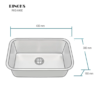 Wastafel dapur undermount 1 lubang RINOKS