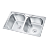 Wastafel Stainless Steel tebal RINOKS 83cm + afur + siphon selang
