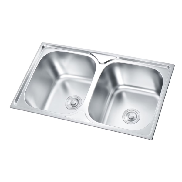 RKS-8050-RINOKS-bak-cuci-piring-2-lubang-stainles-80x50x18-2362x2362-1-e1738305519812.png Wastafel Stainless Steel tebal RINOKS 83cm + afur + siphon selang