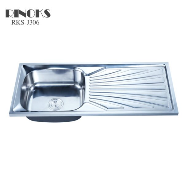 Bak cuci piring stainless 79cm tebal + kran angsa panas dingin + afur