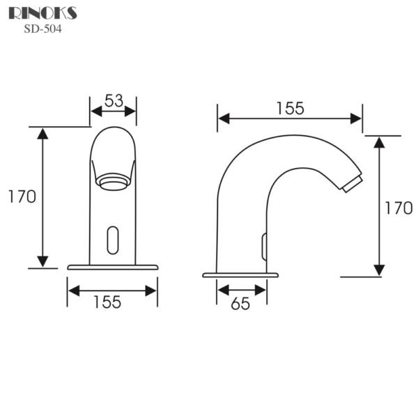 Keran sensor gerak otomatis basin faucet AC/DC