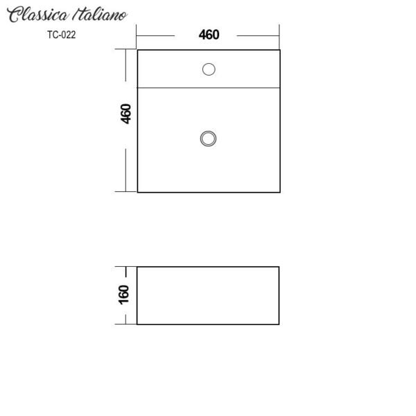 TC-022-classica-italiano-sketch.jpg Classica Italiano Wastafel keramik kamar mandi kotak modern FREE AFUR