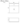 Wastafel gantung keramik TC-024 Classica Italiano kotak mewah modern
