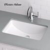 Classica Italiano Wastafel keramik tanam under-counter putih anti noda