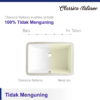 Classica Italiano Wastafel keramik tanam under-counter putih anti noda