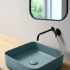 Art basin Classica Italiano wastafel kamar mandi kotak biru laut modern elegan