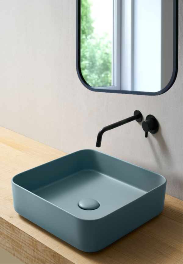 Art basin Classica Italiano wastafel kamar mandi kotak biru laut modern elegan