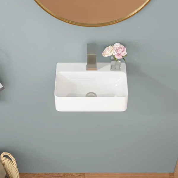 CLASSICA ITALIANO Wastafel Keramik Dinding Minimalis TC-031 White