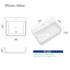 CLASSICA ITALIANO Wastafel Keramik Dinding Minimalis TC-031 White