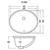 TC-039-Classica-Italiano-Wastafel-Keramik-Undermount-sketch CLASSICA ITALIANO Wastafel Kamar Mandi Tanam Undercounter Minimalis TC-039