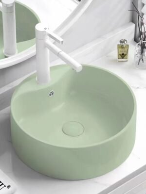 Wastafel Keramik Classica Italiano Modern Elegan Minimalis Hijau Sage