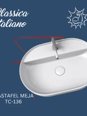 Wastafel keramik countertop Classica Italiano TC-136