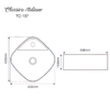 TC-137-sketch.png Wastafel cuci tangan keramik Classica Italiano mewah modern anti noda TC-137